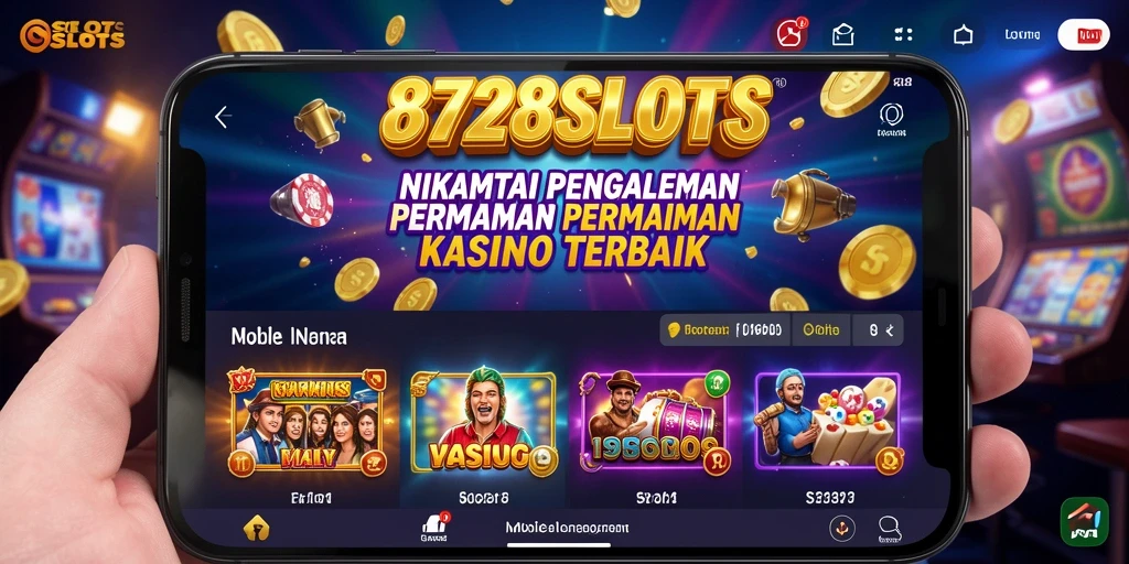 Tampilan menarik dari gameplay seru 8728SLOTS dengan tema kasino.