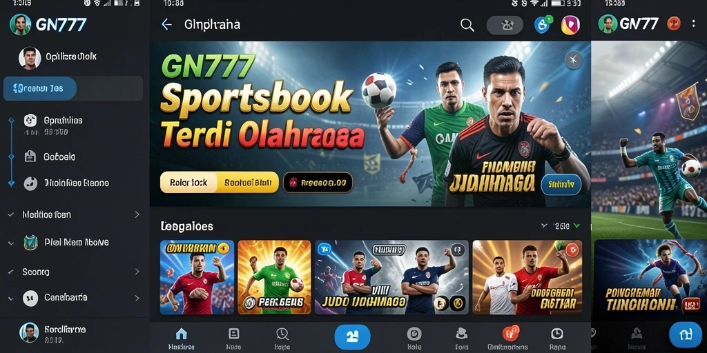 Screenshot GN777 menampilkan berbagai pilihan taruhan menarik di olahraga.