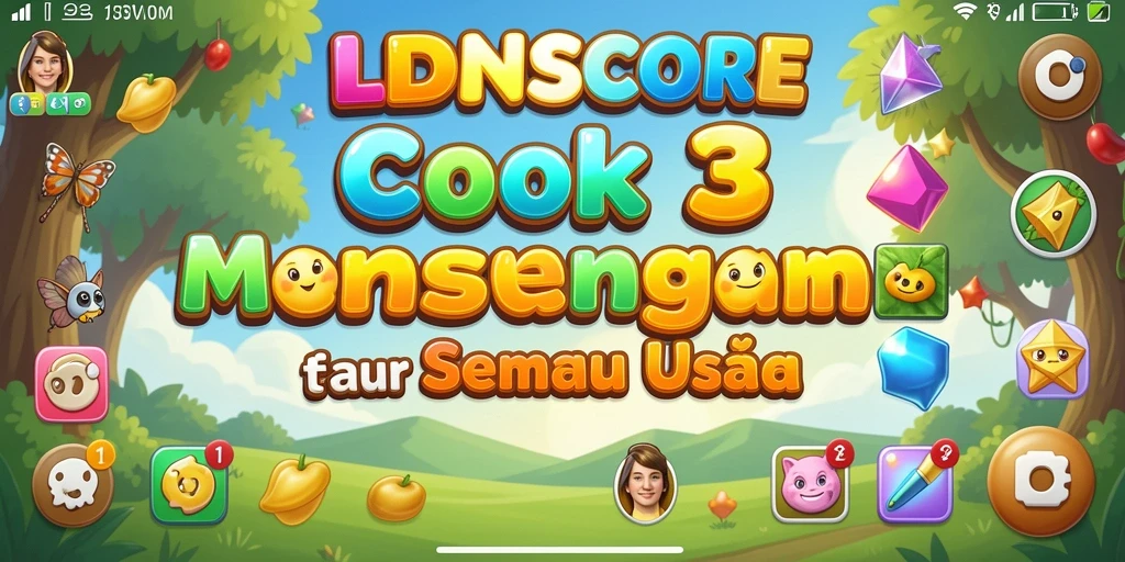 Tangkapan layar menunjukkan aksi gameplay Match-3 yang seru.