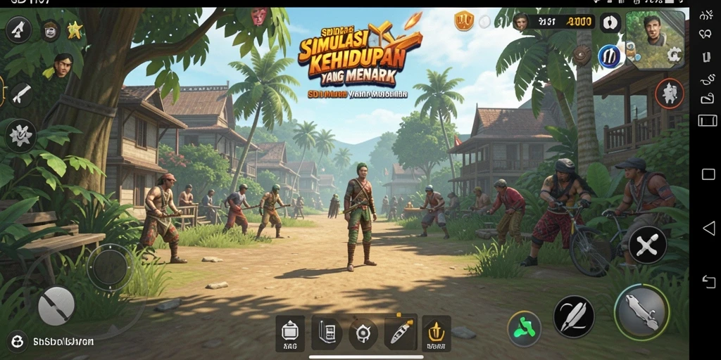 Tampilan gameplay menarik dari SD107 dalam simulasi kehidupan.