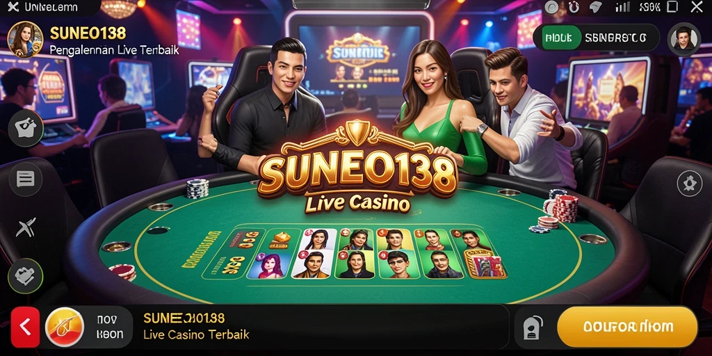 Tampilan menarik dari permainan Live Casino SUNEO138.
